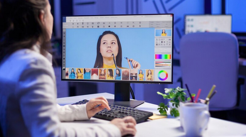 Illustration of video colour correction & colour grading services